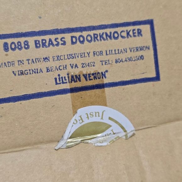 Vintage Lillian Vernon Brass Monogram "W" Door Knocker Baroque Hollywood Regency - Picture 8 of 9